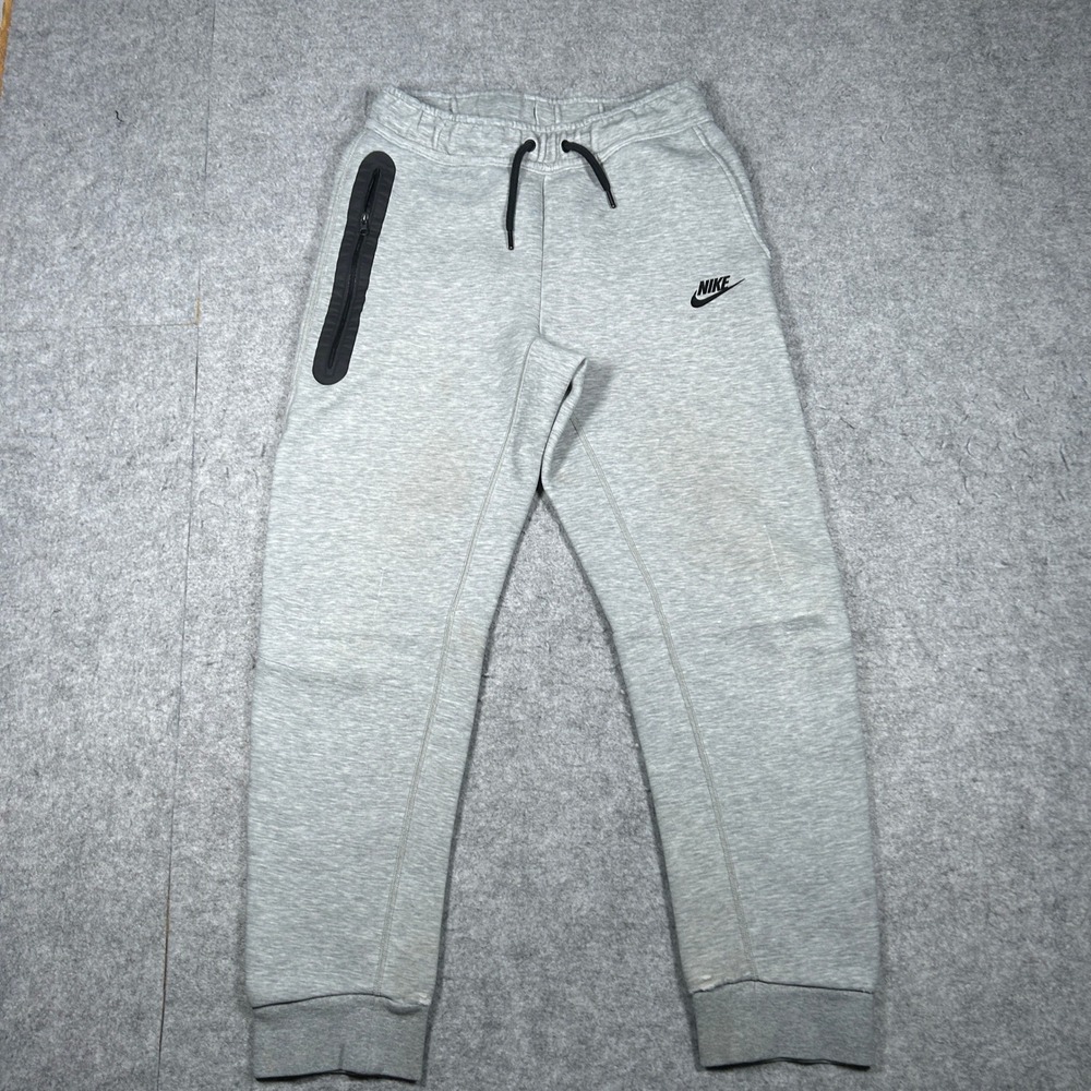 Nike Joggers Kids Large Gray Tech Fleece Sweatpants Activewear Athleisure